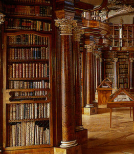 The ecclesiastical library of St. Gallen, courtesy of Wikimedia Commons.