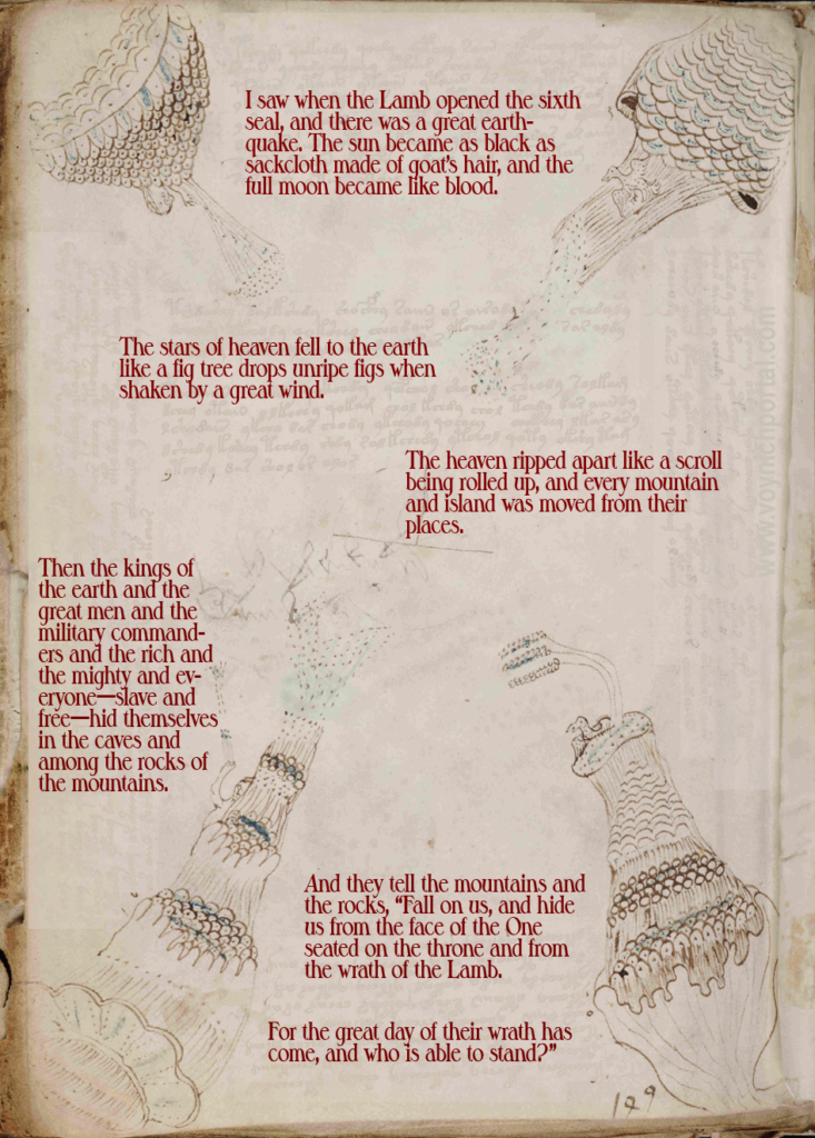 Voynich Manuscript folio 86v and the book of Revelation