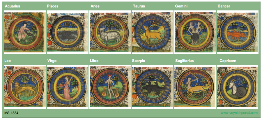 BVMM MS 1834 zodiac