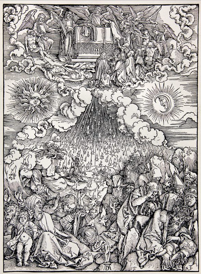 Ensißhein meteorite event allegorically interpreted by Albrecht Durer