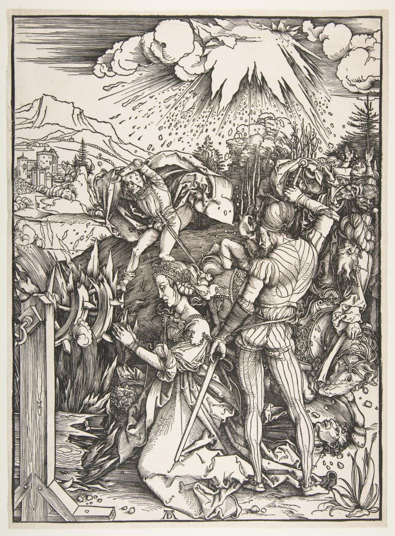Albrecht Durer engraving of a meteorite event near Enseßheim that occurred in 1492.