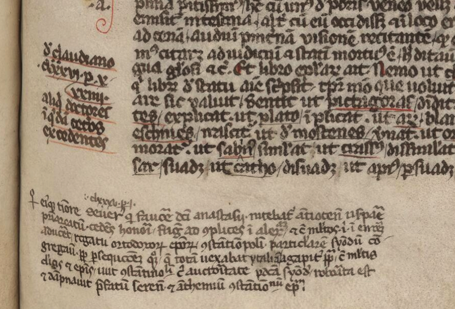 Example of paragraph-reference marker in Vat. Lat. 1960.