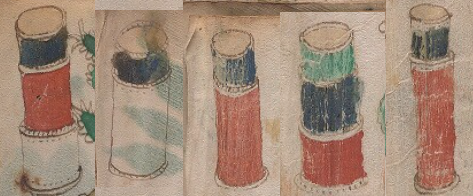 Voynich Manuscript plain containers