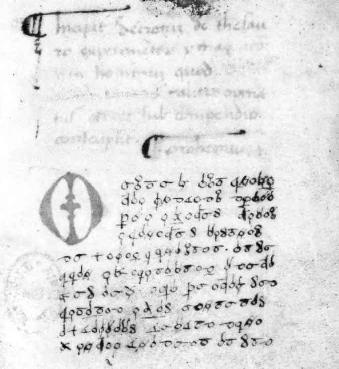 Giovanni Fontana ciphertext from Secretum de thesauro axperimentorum